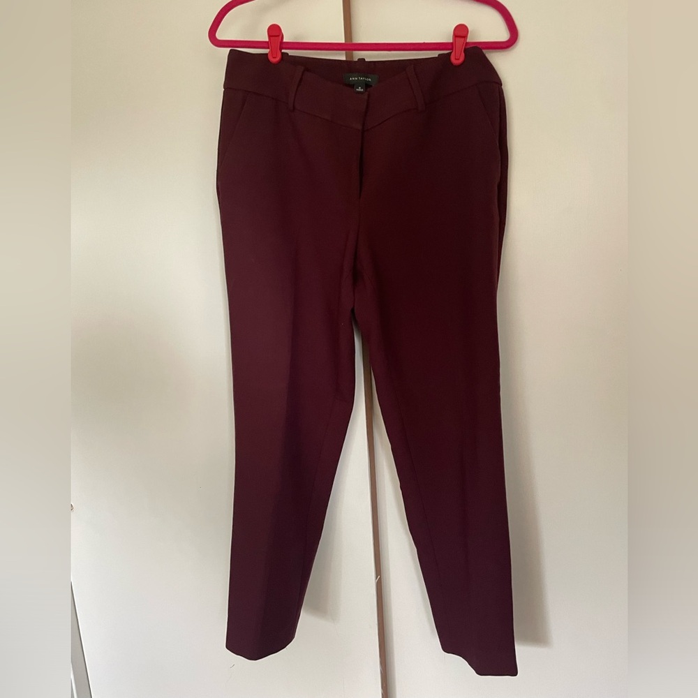 Maroon Burgundy Ann Taylor Dress Pant Size 8
